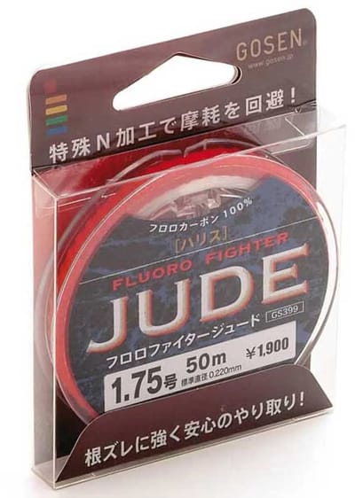 Gosen Fluoro Fighter Jude Flurocarbon 50 M Rood 0.165 mm