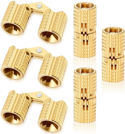 Scharnieren, 8 mm, mini-scharnieren, 180 graden openingshoek, scharnieren, kleine messing verborgen meubelscharnieren voor doe-het-zelf sieradenkistje, houten kist