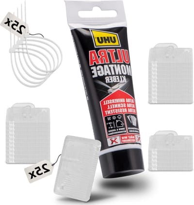 Bevestigingsset - Kattennet Haken - Balkon Beveiligen - Montage Zonder Boren - 25 Haken 60ml Lijm - Transparant