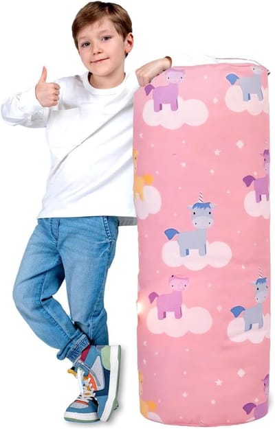 Cilindrische Opbergzakken voor Knuffeldieren, Zachte Stoelen en Speelbanken voor Kinderen, Ideaal voor Jongens en Meisjes, Canvas Materialen en Ruimtebesparend