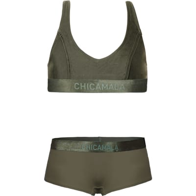 Muchachomalo Meisjes racerback bikini effen