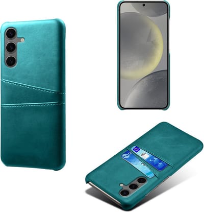 Backcover met Opbergvakjes + PMMA Screenprotector voor Galaxy S24 FE _ Groen