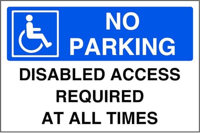 Parkeerverbod Bord 'Geen Parkeren Invalide Toegang' - Duurzaam Aluminium Dibond 60x40 cm