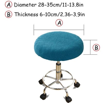 Hoge Fauteuilhoes Elastische Eetkamerstoelhoezen Jacquard Kantoorstoelhoes Hotel Feest Bruiloft Stoelen Decor Meubelbeschermer 1pc blue