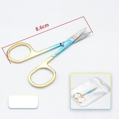Nagels Kunst Roestvrij Staal Kleine Wenkbrauwen Neus Haar Schaar Knippen Manicure Gezicht Trimmen Make-up Schoonheid ManicureAccessoires Gereedschap