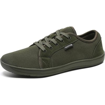 Heren Brede Teen Schoenen Blote Voeten Unisex Grote Maten Casual Sneakers Ademende Minimalistische Schoenen voor Dames Nul Drop Zool Wandel Platjes 42 black