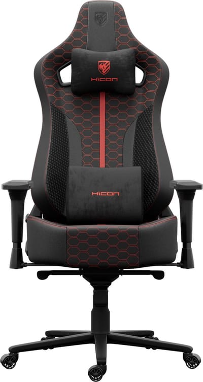 HICON® - Ergonomische Bureaustoel - Legend Serie Pottenza - Kunstleren - Directiestoel met 4D Armleuningen & Verstelbare Lendensteun - Rood