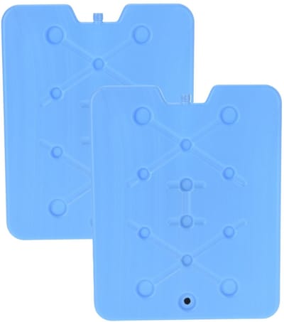 Excellent Houseware Koelelement Ice Pack - 2x - blauw - plat - polyethyleen - 900 gram - 32 x 25 x 1 cm - schijf