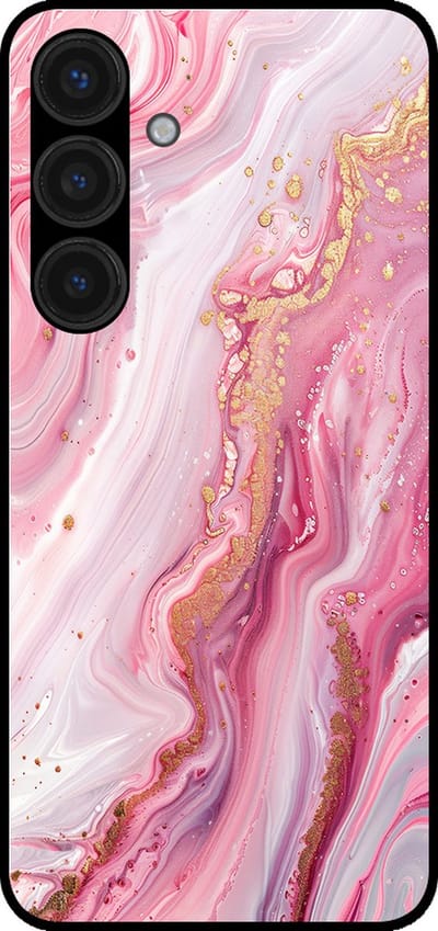 Smartphonica Telefoonhoesje geschikt voor Samsung Galaxy S24 met marmer opdruk - TPU backcover case marble design - Roze geschikt voor Samsung Galaxy S24