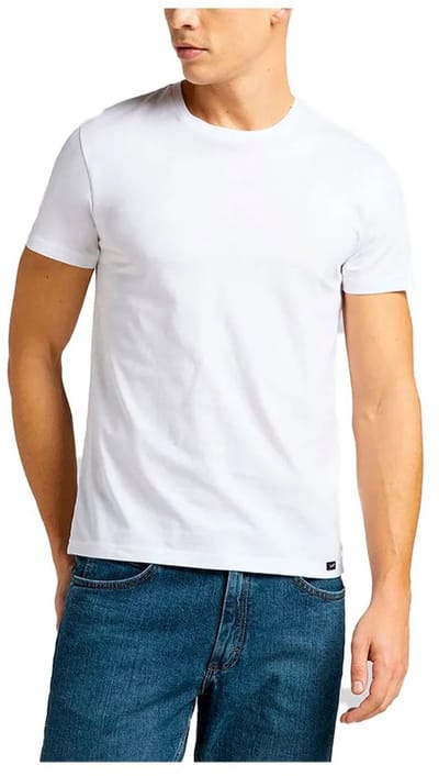 Lee 2 Units T-shirt Met Korte Mouwen Wit 3XL / Regular Man