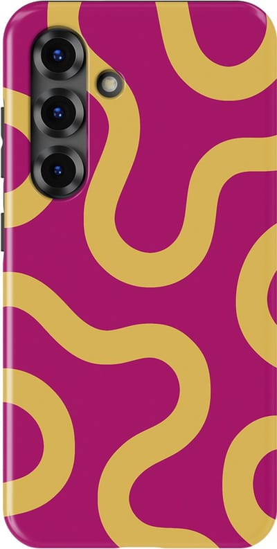 DripCase Motion Flow Tough Hoesje Samsung Galaxy S25 | Backcover met Mag | Trendy Design | Valbescherming | Candy Current
