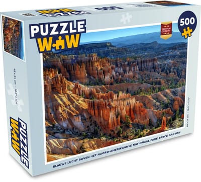 Puzzel Blauwe lucht boven het Noord-Amerikaanse Nationaal park Bryce Canyon - Legpuzzel - Puzzel 500 stukjes