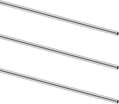 Ronde stalen buizen - 304 roestvrij staal - 9mm OD - 08mm wanddikte - 300mm lengte - naadloos - industrieel gebruik - doe-het-zelf - 3 stuks.