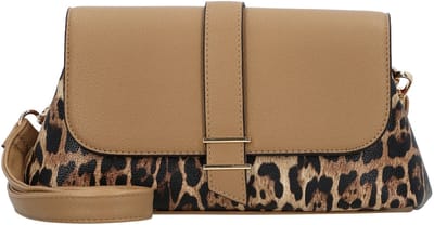 Gabor schoudertas Sahar Flap Bag No Zip Mixed Leo Lichtbruin