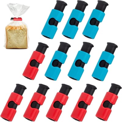 12 Stuks Keuken Opbergzakken met Sluiting - Broodzak Clips voor Voedsel en Snacks