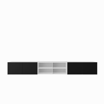 TV-kast Leo IV 300 (3x100) cm (wit + zwart)