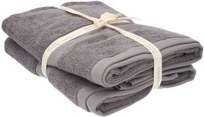 Set van 2 Organic Home badhanddoeken 70x140 cm – Stone Grey