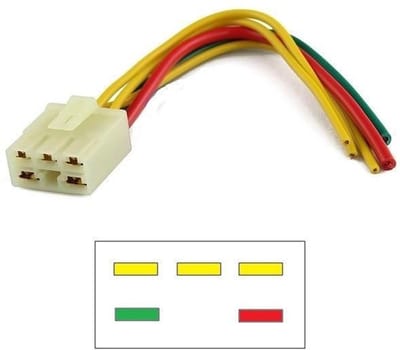 Stekker / Connector voor spanningsregelaar Honda VTR 1000 Firestorm 1997 - 2006 VTR1000 SC36 YMP-ST1