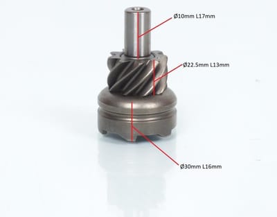 rocher originele kickmoer voor gilera 50 stalker scooter 1997-2010 483537 9 tanden