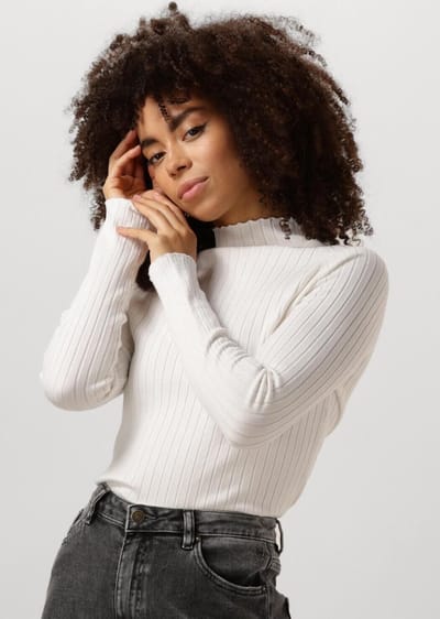 Ydence Knitted Top Kit Tops & T-shirts Dames - Shirt - Beige - Maat XXL