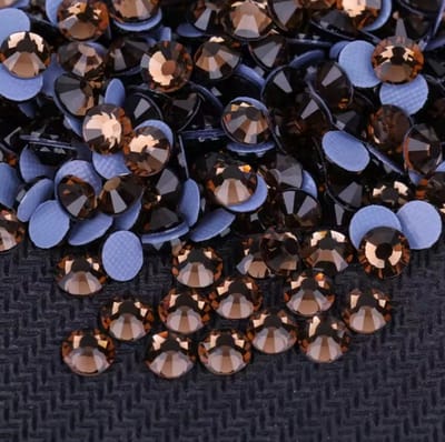 BamBella® - SS6 - Donker bruin - Hotfix strass Steentjes - 1440 stuks - AB strass stenen glitters nail art kleding versieren