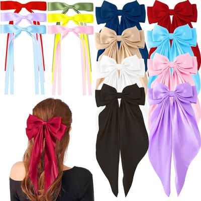 Haarstrikken voor Vrouwen - Set van 14 Stuks met Lange Staarten en Schattige Haaraccessoires