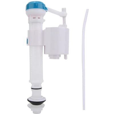 Bouton Poussoir de Toilette Robinet de Remplissage Double Chasse Siphon de Réservoir Salle de Bain Bleu Blanc G1/2(cuivre)
