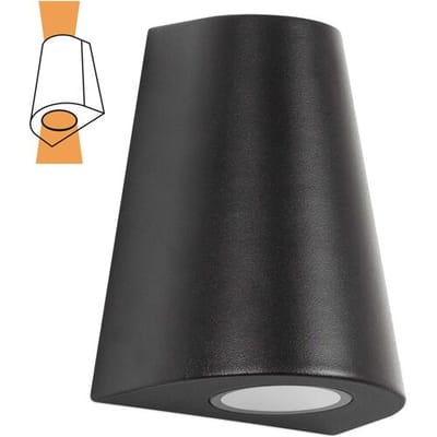 KS Verlichting - wandlamp - Cone - zwart - up - down - GU10 - muurspot - modern - tuinlamp - aluminium
