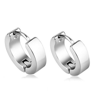 Plux Fashion Classic Oorbellen - Zilver - 8mm - Stainless Steel - Heren - Dames - Sieraden - Zilveren Oorbellen - Classic Earrings - Oorbel - HipHop Oorbel - Sieraden Cadeau - Luxe Style - Duurzame Kwaliteit - Moederdag Cadeau - Vaderdag Cadeau