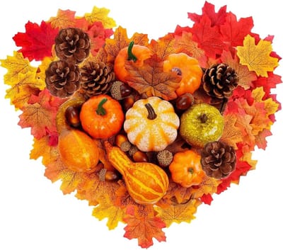 Herfstdecoratieset - 128 stuks | Halloween en Thanksgiving decoraties | Pompoen herfstdecoratie | Voor Herfst en Thanksgiving | Decoratie voor Halloween en Thanksgiving - Complete set met 128 stuks