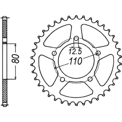 Motorfiets kroon Supersprox JTR336-35 # 50-30006-35