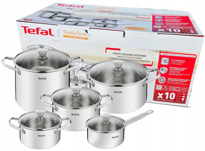 Tefal Daily Cook 10-delige Pannenset - RVS, Inductie