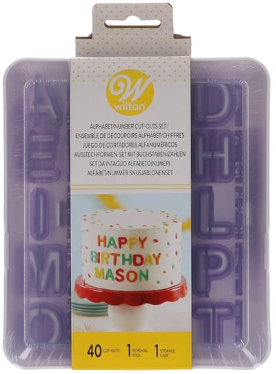 Wilton Uitstekervormpjes voor Fondant en Marsepein - Alfabet en Nummers