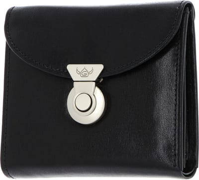 Golden Head Leren portemonnee Colorado RFID Protect Schlossbörse 1146 Schwarz zwart