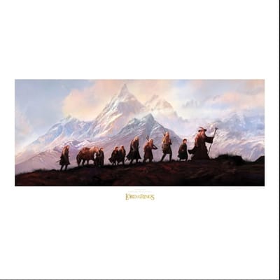 WETA Workshop Lord of the Rings Art Print The Fellowship of the Ring: 20th Anniversary 59 x 30 cm Poster & Wallscrolls