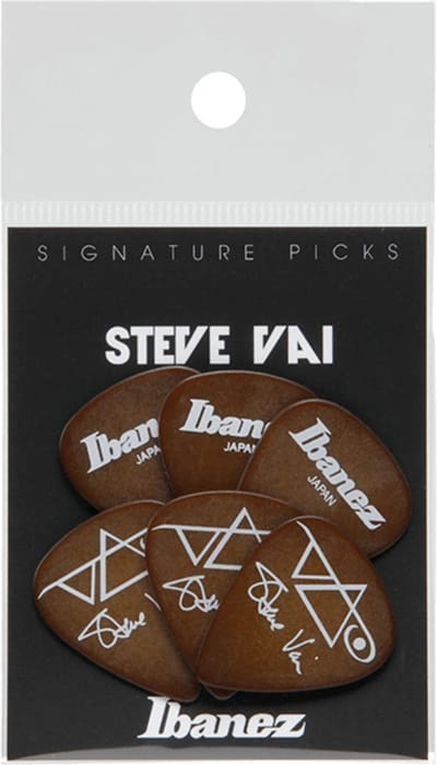 Ibanez Plektrum B1000SV-BR,6er-Set Steve Vai, signature, bruin - Plectrum set