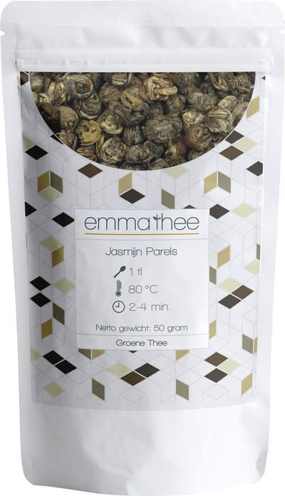 Jasmijn Parels 50 Gram - Losse Thee - Puur & Natuurlijk - Bloemig & Verfijnd