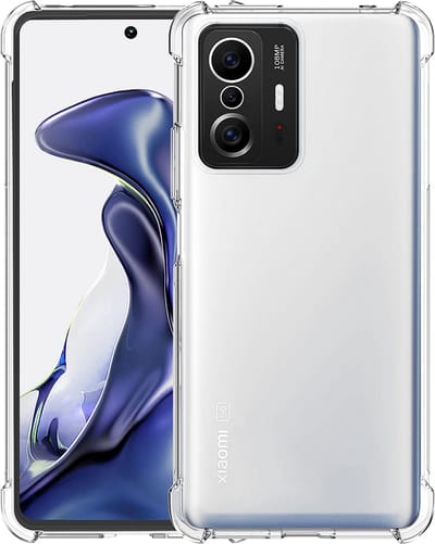 Hoesje Transparant geschikt voor Xiaomi Mi 11T / Mi 11T Pro - Shock Proof Hoesje Case met Versterkte rand