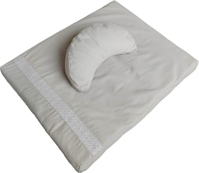 Samarali Meditatieset – Meditatiemat & meditatiekussen – 100% Katoen – Zafu & zabuton – Yoga zitkussen met boekweitkaf vulling – Ergonomisch ontwerp – Duurzaam geproduceerd