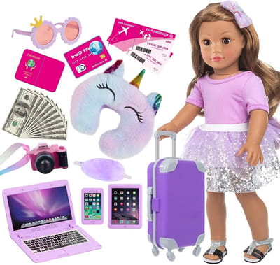 Poppenkleding Set - Poppenjurken Poppenaccessoires - Kinderen Spelen - Vrijetijdskleding - 20 Stuks - Multicolor