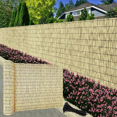 Rieten Schutting Rol - Privacy Scherm Tuin - Buitenruimte Aankleden - Natuurlijk Riet Geweven - H1.5 x L1.5m - Natuurlijk