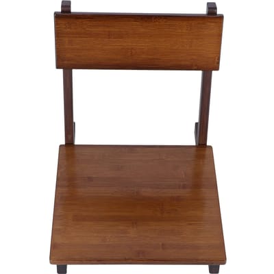 Tatami Stoel Glad Gepolijste Kantelbare Rugleuning Phyllostachys Pubescens Japanse Kamer Stoel Walnut Color