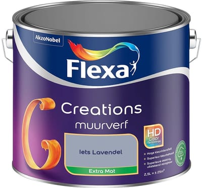 Flexa - Creations Muurverf Extra Mat - Iets Lavendel - Mengverf - 2,5 L
