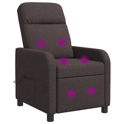 vidaXL - Massage - Relaxstoel - Donkerbruin - Stof