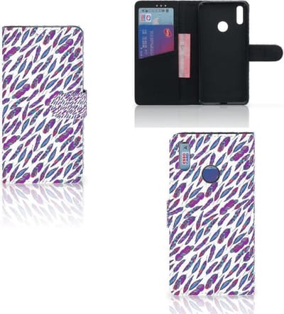 Huawei Y7 (2019) Telefoon Hoesje Feathers Color