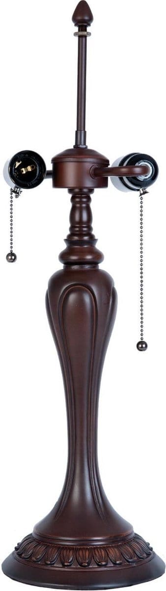 Lumilamp Lampenvoet Tafellamp Tiffany Ø 17x60 cm Bruin Kunststof