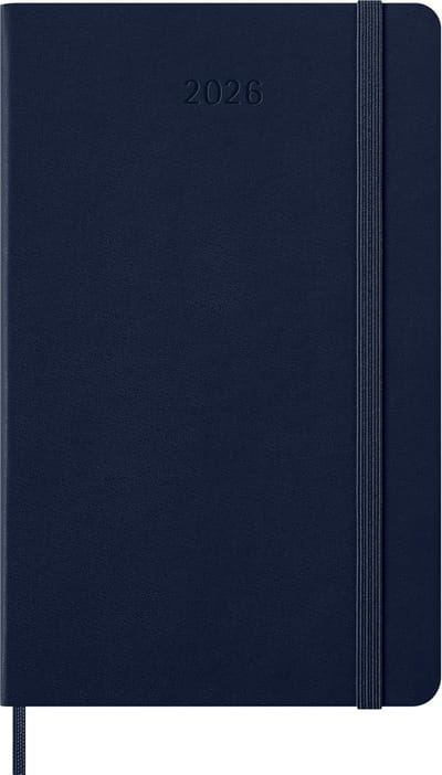 Famanu – Weeknotitie agenda 2026 A5 12 maanden met rechterpagina voor notities, overzichtelijke weekindeling en saphirkleurige kaft