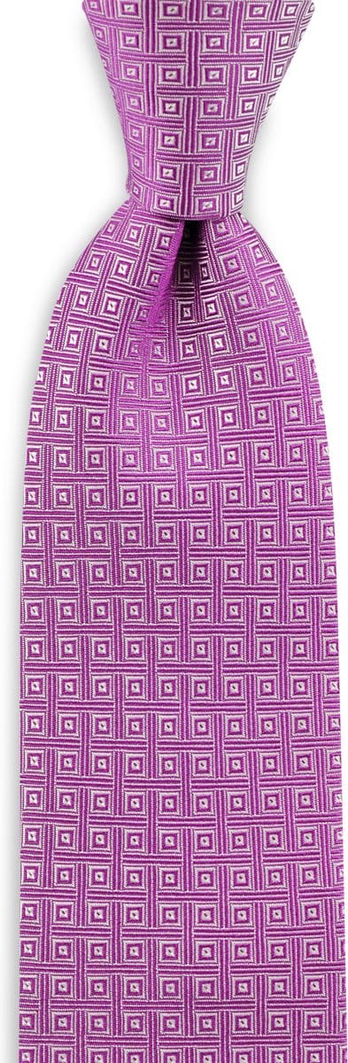 We Love Ties - Stropdassen - Stropdas The District - fuchsia / wit