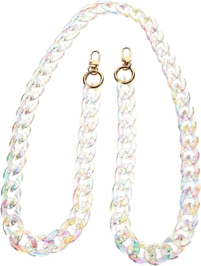 Tas Ketting - Portemonnee Riem Schouderriem - Handtas Decoratie - Hars Bloem Design - 120 cm - Gekleurd