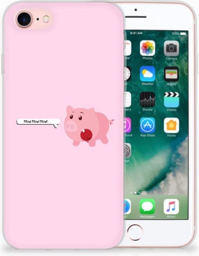 iPhone SE 2022 | SE 2020 | 8 | 7 Telefoonhoesje met Naam Pig Mud